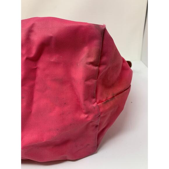 Longchamp Nylon Le Pliage Top Handle Bag in Flower /Pink Small AS IS CONDITION - Picture 6 of 13